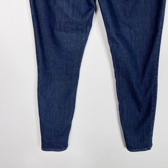 LOFT Size 25 / 0 Curvy High Waist Skinny Ankle Jeans Dark Wash Cotton Stretch - Picture 6 of 11